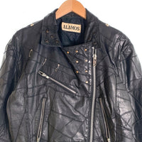 ALAMOS アラモス スタッズ ダブルライダース ジャケット 鋲ジャン ブラック Size M相当 福生店