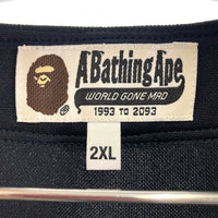 A BATHING APE アベイシングエイプ× Majestic マジェスティック 001SHE301912X ベースボールシャツ ブラック size2XL 瑞穂店