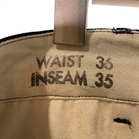 BUZZ RICKSON'S バズリクソンズ Williams Gibson Collection MILITARY CHINOS 1942 MODEL チノ パンツ ブラック BR41860 Size WAIST 36 INSEAM 35 福生店
