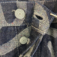 EVISU エヴィス Lot 7550 カモメジャガード総柄 デニムハーフパンツ インディゴ size34 瑞穂店