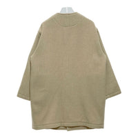 DANTON ダントン DT-A0012 WOOL LIGHT PILE ウール ノーカラーロングコート ベージュ size36 瑞穂店