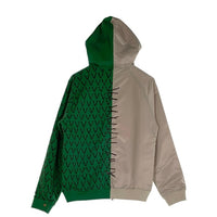 A BATHING APE アベイシングエイプ AMBUSH アンブッシュ ハーフシャーク アリゲーターフルジップパーカー ナイロン切替スウェット グレー グリーン Size M 福生店