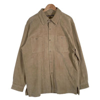 ST.JOHN’S BAY セントジョンズベイ スウェードレザ-シャツ ベージュ Size L 福生店