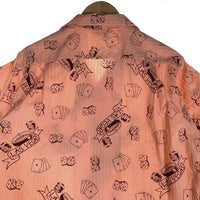 STAR OF HOLLYWOOD スターオブハリウッド LAS VEGAS オープンカラーコットンシャツ 半袖 ピンク SH36162 Size M 福生店