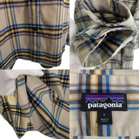 Patagonia パタゴニア Canyonite Flannel Shirt キャニオナイト フランネルシャツ ベージュ ブルー イエロー Size L 福生店