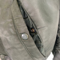 60`s ALPHA アルファ USAF MA-1 ミリタリーフライトジャケット オリーブ J-8279D 68年会計 Scovill Size L 福生店