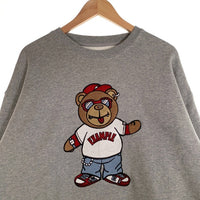 EXAMPLE エグザンプル BB BEAR CREWNECK クルーネック スウェットトレーナー グレー Size XL 福生店