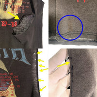 80's MEGADETH メガデス TOUR 87-88 プリント ノースリーブトップ ブラック 袖カットオフ Size M 相当 福生店