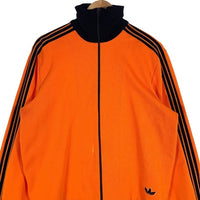 70's adidas アディダス トラックジャケット オレンジ ブラック 西ドイツ デサント Size 4 福生店