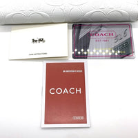 COACH コーチ CT921 シグネチャー パテントレザー ラウンドファスナーウォレット 長財布 ホワイト ストラップ 福生店