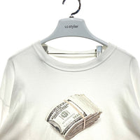 NEIGHBORHOOD ネイバーフッド Money Over Power プリントロングスリーブTシャツ ホワイト Size XXL 瑞穂店