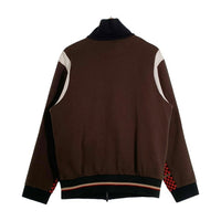 FENDI フェンディ 19SS Color-block Bomber Jacket ズッカ柄 ラインコットン ジップアップ トラック ジャケット ブラック ブラウン FY0960 A6ZY イタリア製 Size XL 福生店