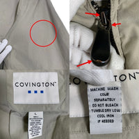 90-00's COVINGTON コヴィントン スウィングトップ ジップアップジャケット ベージュ ポリナイロン Size L 福生店
