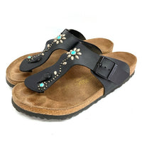 BIRKENSTOCK ビルケンシュトック HTC エイチティーシー RAMSES ラムゼス スタッズ ターコイズ サンダル ブラック size26.5cm 瑞穂店