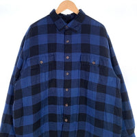 puritan ピューリタン quilted fabric Flannnel Shirts キルティング フランネルシャツ ブルー Size L 福生店