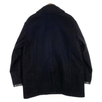 NEIGHBORHOOD ネイバーフッド 21AW P/W-COAT ピーコート ウール ブラック 中綿 レザー 212SZNH-JKM04 Size XL 福生店