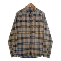 Patagonia パタゴニア Canyonite Flannel Shirt キャニオナイト フランネルシャツ ベージュ ブルー イエロー Size L 福生店