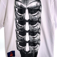 FOR THE HOMIES MF DOOM ドゥーム プリント メッシュTシャツ リバーシブル ホワイト ブラック Size M 福生店