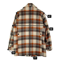 BLACK BEAR ブラックベア TALONジップ 70's チェック シャツジャケット オレンジ×アイボリー size-※所々汚れあり 瑞穂店