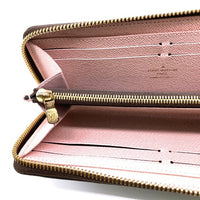 LOUIS VUITTON ルイヴィトン M61298 モノグラム ポルトフォイユ・クレマンス ローズ・バレリーヌ 長財布 ブラウン 瑞穂店