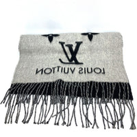 LOUIS VUITTON ルイヴィトン 401486 モノグラム柄 エシャルプ レイキャビック 大判 マフラー カシミヤ ブラック 瑞穂店