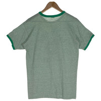 70's Russell ラッセルアスレチック BRYAN HIGH BASKETBALL プリント リンガーTシャツ 霜降りグリーン USA製 Size L 福生店