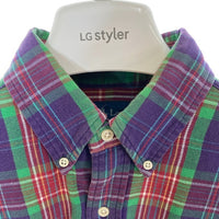 Ralph Lauren ラルフローレン RL WORKSHIRT チェック ワーク ネルシャツ パープル×グリーン sizeM 瑞穂店