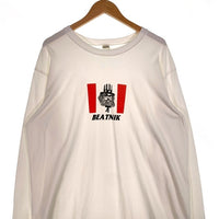 BARNS バーンズ VINTAGE LIKE L/S TEE (BEATNIK) ロングスリーブTシャツ プリント ビートニク ホワイト Size XL 福生店