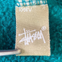 Stussy ステューシー USA製 ストックロゴワッペン プルオーバーパーカー ターコイズ sizeM 瑞穂店
