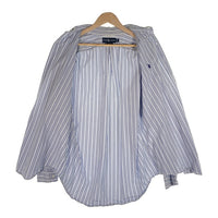 Ralph Lauren ラルフローレン BLAKE ボタンダウン ストライプシャツ ホワイト ネイビー TWO-PLY COTTON Size L 福生店