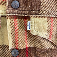 Levi’s リーバイス 80's PLAID CORD TRUCKER コーデュロイ チェック トラッカージャケット ブラウン size18 瑞穂店