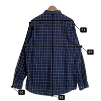 80-90's SEARS シアーズ ボタンダウン フランネルチェックシャツ ブルー Size XL 福生店