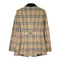 Burberrys OF LONDON BLUE LABEL バーバリーズ オブ ロンドン ブルーレーベル カシミア混 金ボタン テーラードジャケット ブラウン size40 瑞穂店