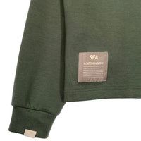 WIND AND SEA ウィンダンシー ポンチスウェット ロングスリーブポロシャツ オリーブ WDS-O-MILTECH-23-Q2-CS-03 Size M 福生店