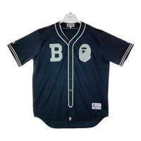 A BATHING APE アベイシングエイプ× Majestic マジェスティック 001SHE301912X ベースボールシャツ ブラック size2XL 瑞穂店