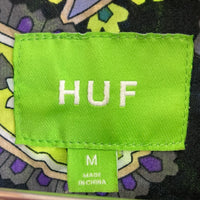 HUF ハフ ペイズリー オープンカラー 半袖シャツ ブラック×グリーン×パープル sizeM 瑞穂店
