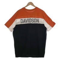 Harley-Davidson ハーレーダビッドソン ロゴワッペン Tシャツ オレンジ ホワイト ブラック Size XL 福生店