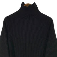 ANDERSEN ANDERSEN アンデルセンアンデルセン タートルネック ハイネック ウール リブニットセーター ブラック フィンガーホール Size XS 福生店
