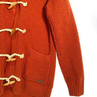 BURBERRY BLACK LABEL バーバリーブラックレーベル ショールカラーウールカーディガン オレンジ Size 3 福生店