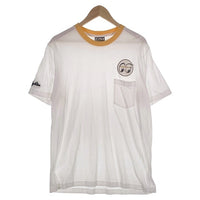 CORE FIGHTER コアファイター プリント 袖刺繡 ポケットTシャツ トリム ホワイト イエロー Size XL 福生店