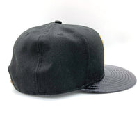 A BATHING APE アベイシングエイプ 24karats トゥエンティーフォーカラッツ New Era ニューエラ サル刺繍 型押し 9FIFTY キャップ ブラックxゴールド sizeF 瑞穂店