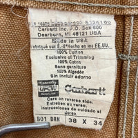 Carhartt カーハート B01 BRN USA製 ダブルニー ペインターパンツ ブラウン size38 裾上げ有 瑞穂店