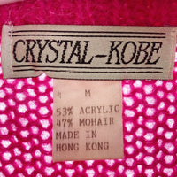 CRYSTAL-KOBE クリスタルコーベ モヘア混 ケーブルニットセーター ピンク sizeM 瑞穂店