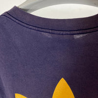adidas アディダス USA製 万国旗タグ 前後トレフォイル Tシャツ ネイビー sizeL 瑞穂店