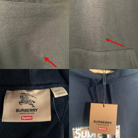 SUPREME シュプリーム 22SS BURBERRY バーバリー Box Logo Hooded Sweatshirt ボックスロゴ プルオーバースウェットパーカー ブラック Size XXL 福生店