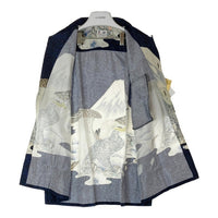 SUN SURF サンサーフ SS38850 S.HATA SHOTEN SPECIAL EDITION EAGLE & Mt. FUJI PURE SILK アロハシャツ ネイビー sizeXL 瑞穂店