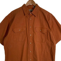 L.L.Bean エルエルビーン コットン ショートスリーブ ワークシャツ オレンジ O PD71 Size L-R 福生店