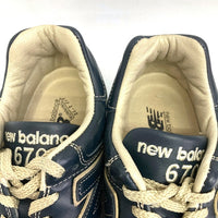 New Balance ニューバランス M670NVY イングランド製 レザー スニーカー ネイビー sizeUS7 瑞穂店