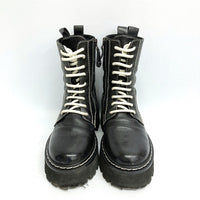 ELVIO ZANON エルビオザノン レースアップブーツ ブラック size35 瑞穂店