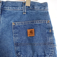 Carhartt カーハート フランネルチェックライナー デニムカーペンターパンツ インディゴ ウォッシュ加工 B236 DST メキシコ製 Size 34×32 福生店
